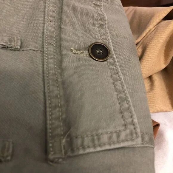 NWT BLUE SPICE OLIVE GREEN HIGH WAIST RAW HEM CROP PANTS PLUS 16 - Picture 3 of 4